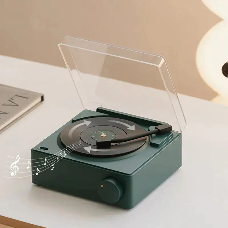 Retro Vinyl Wireless Bluetooth Speaker Alarm Clock